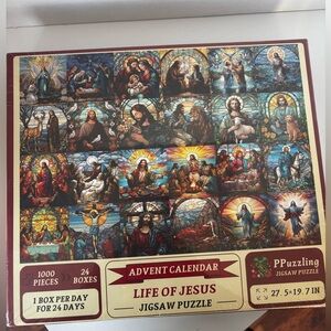 New Sealed 1000pc Life of Jesus Advent Calendar Puzzle